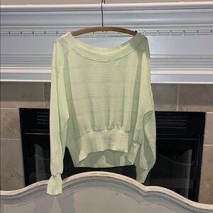 Free People Movement Neon yellowish green Ribbed Shirt